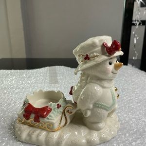Lenox Snowman Votive candle  Holder